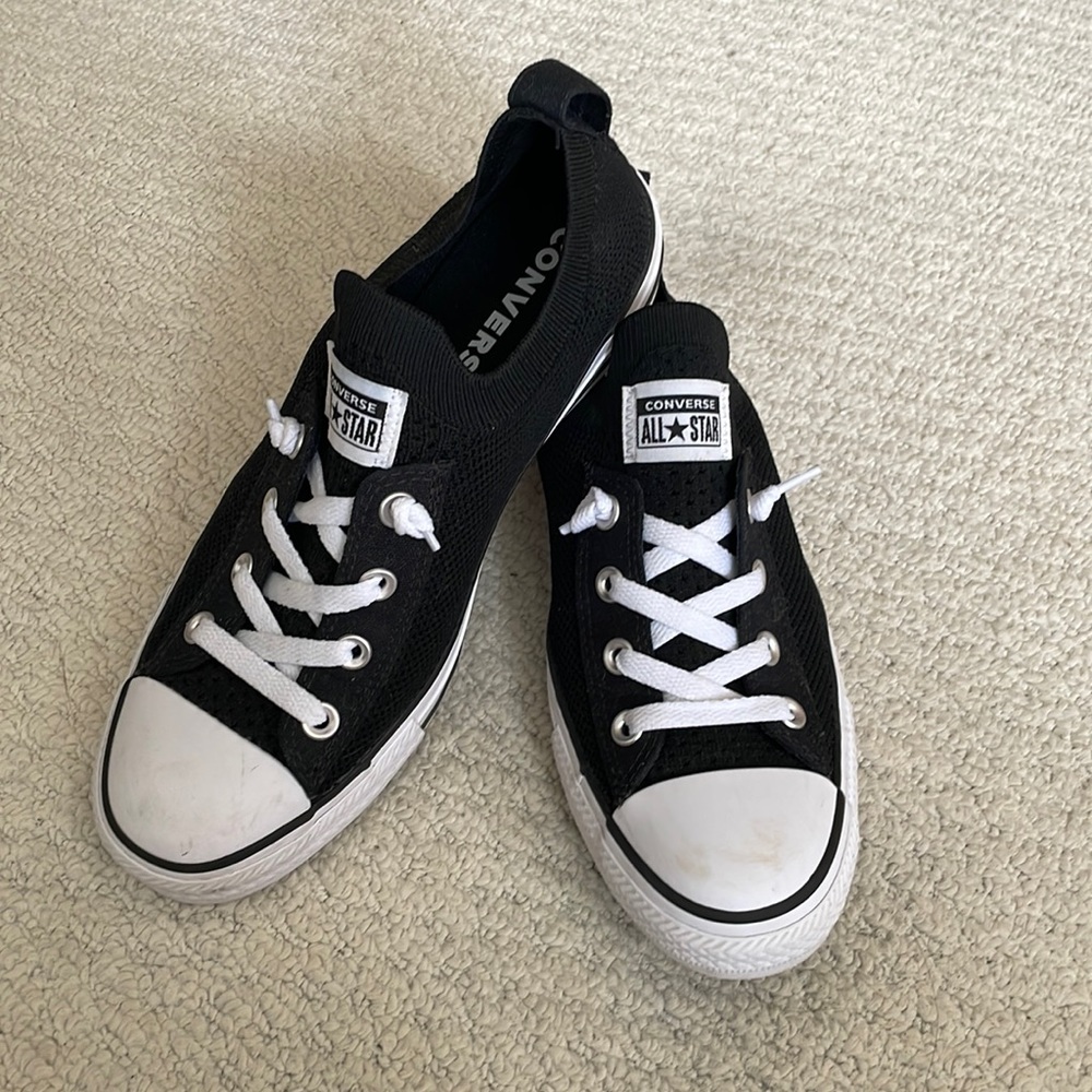 Ladies Converse Black Shorelines Knit material